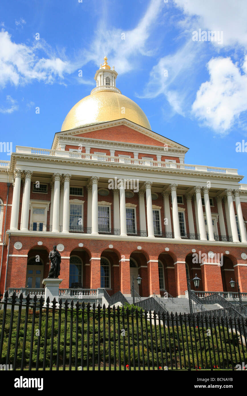 Massachusetts State House Boston Statehouse Stock Photo