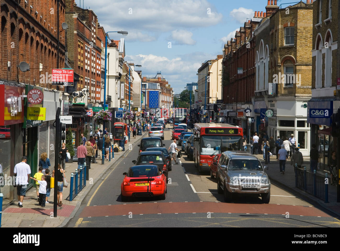 Putney High Street South London England HOMER SYKES Stock Photo