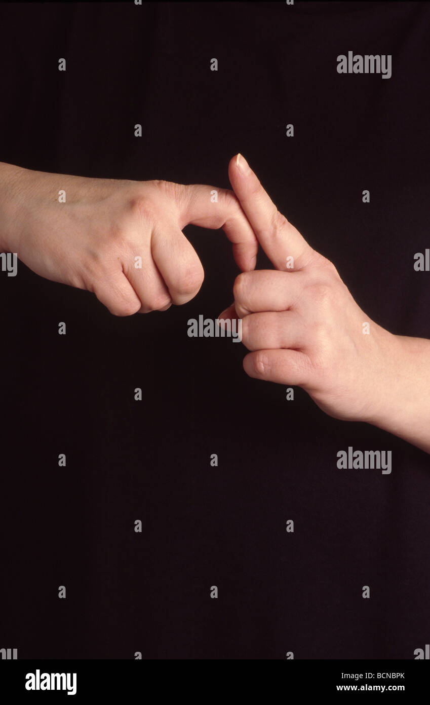Sign Language Letter K Stock Photo Alamy