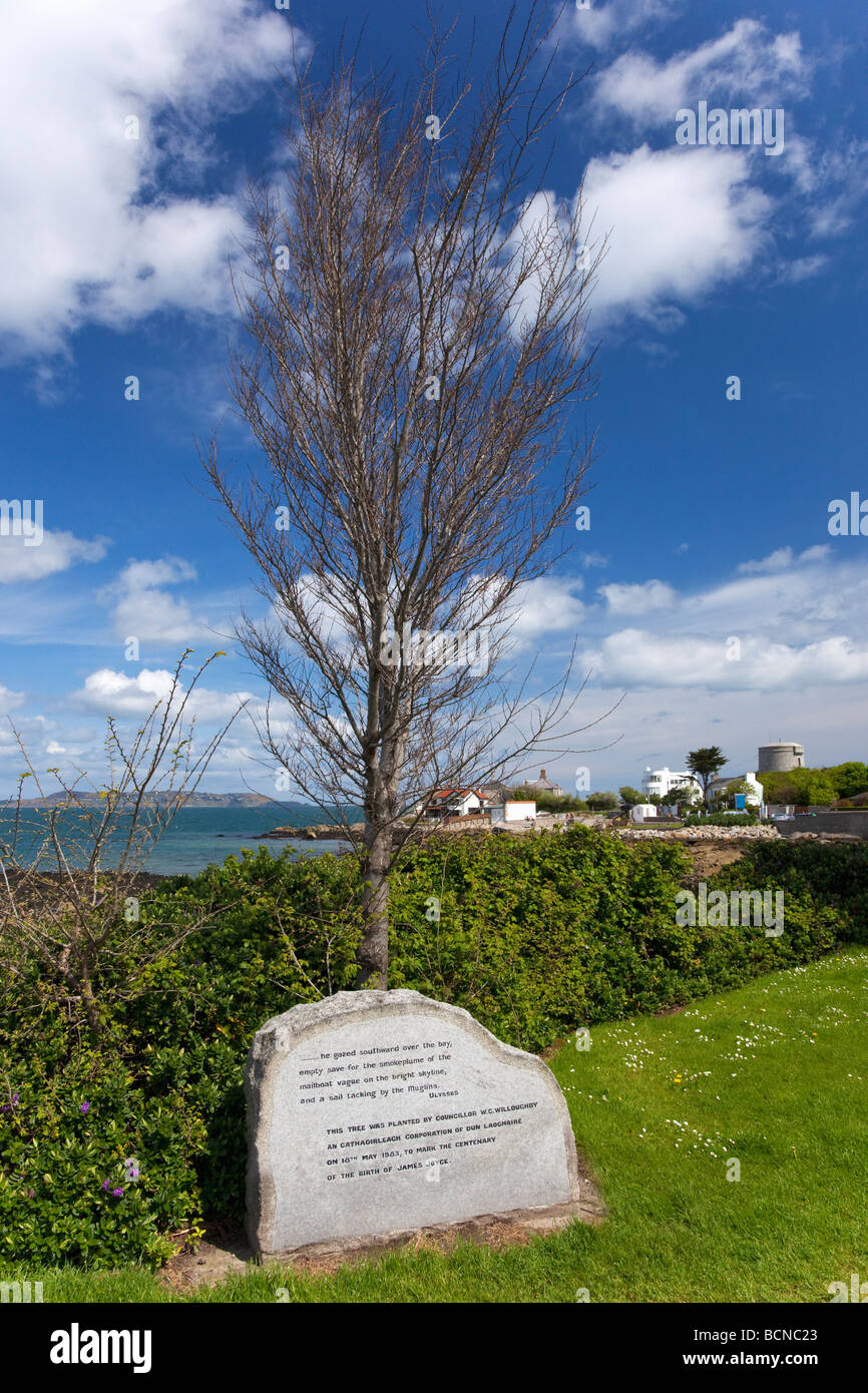 Memorial to James Joyce and Joyce Tower Dun Laoghaire near Dublin Ireland Eire Irish Republic