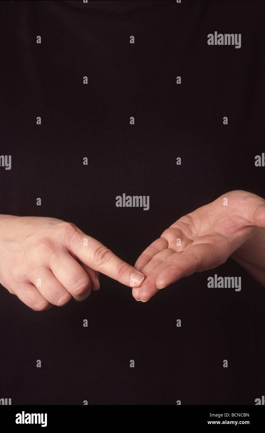 Sign Language- Letter O Stock Photo - Alamy