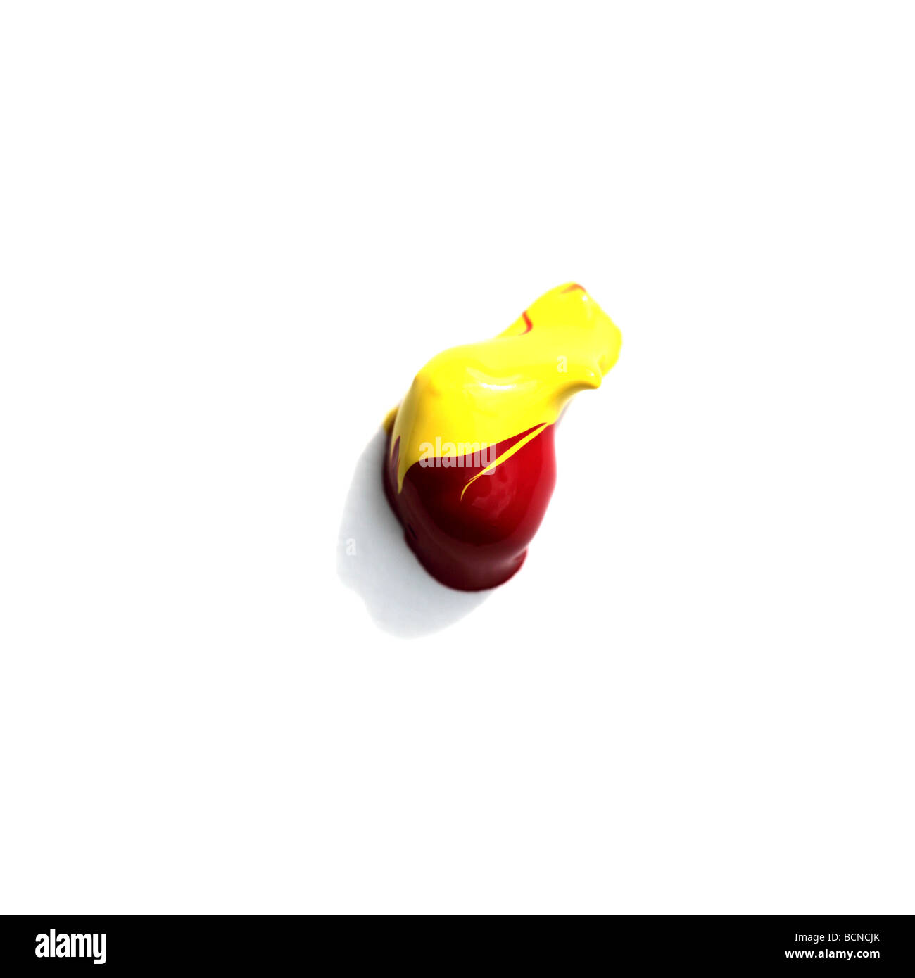 'red and yellow paint' Stock Photo