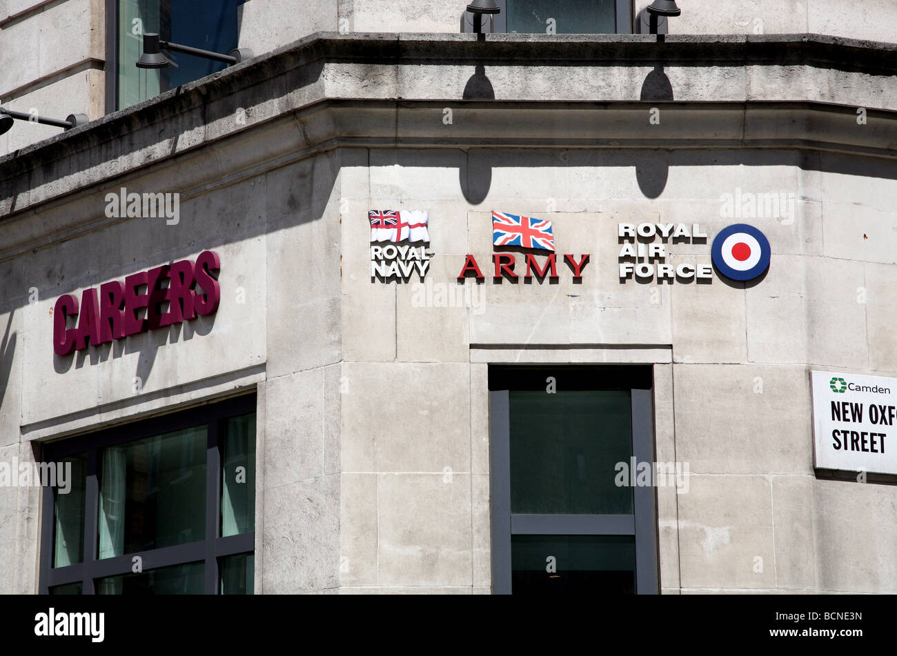 Armed forces careers office in central London Stock Photo