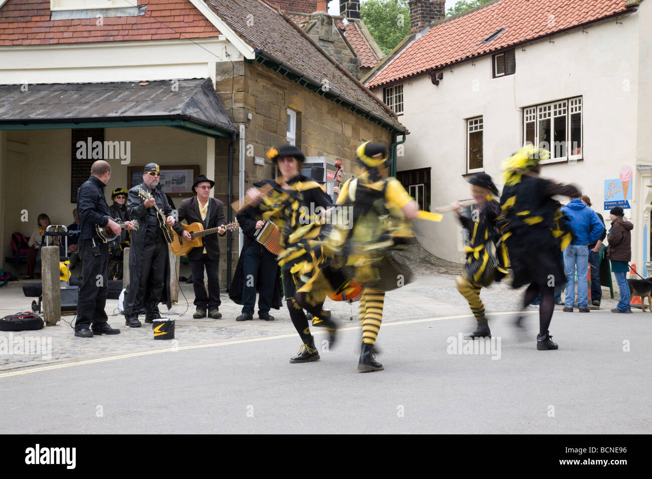 A traditional folk dance group called "Flash Company" at "Robin Hoods