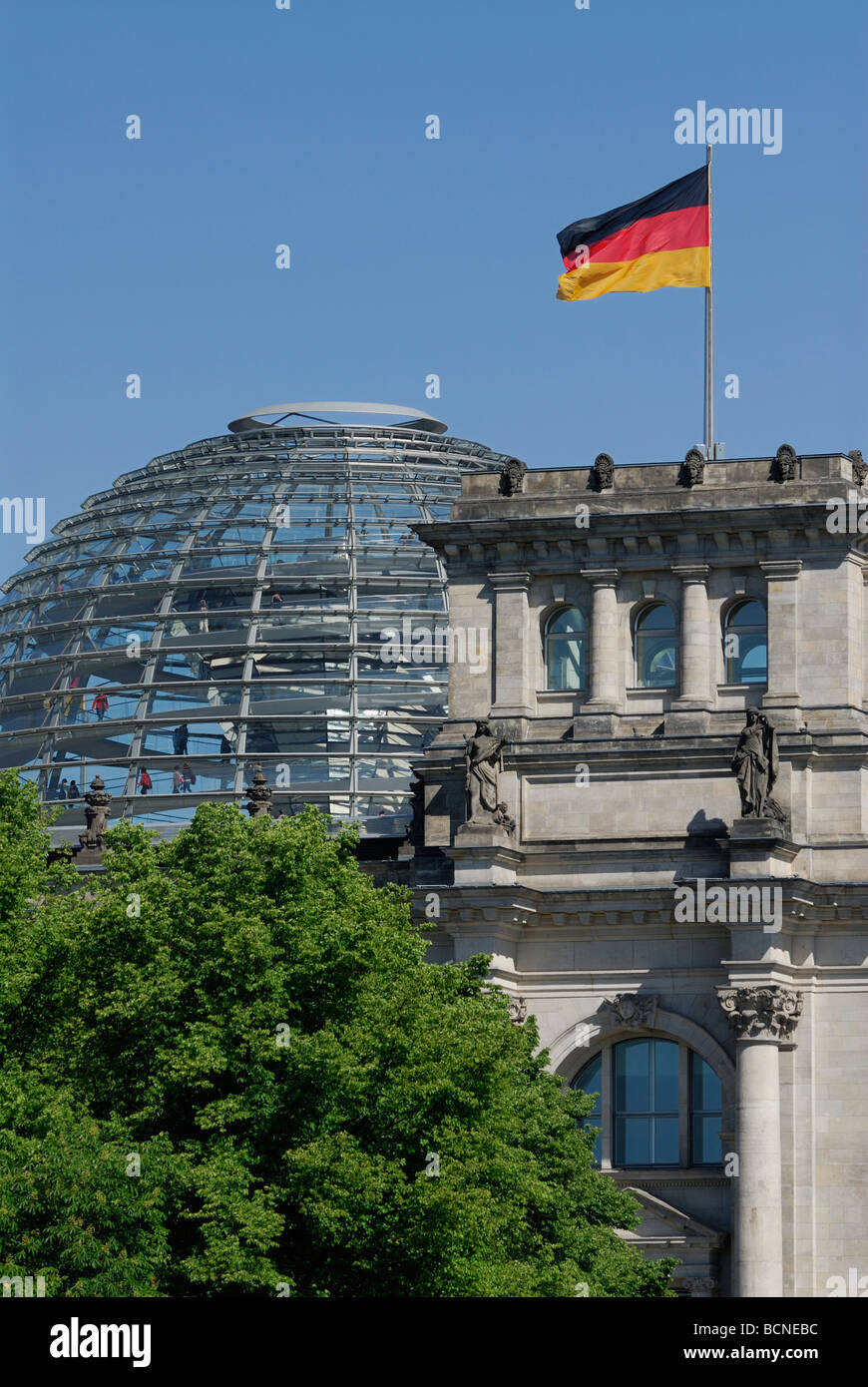 Germany Berlin The Reichstag dome designed by architect Norman Foster Stock Photo