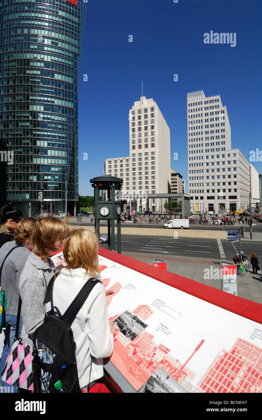 Berlin Germany Exhibition on Potsdamer Platz commemorating 20 years since the fall of the Berlin wall Stock Photo