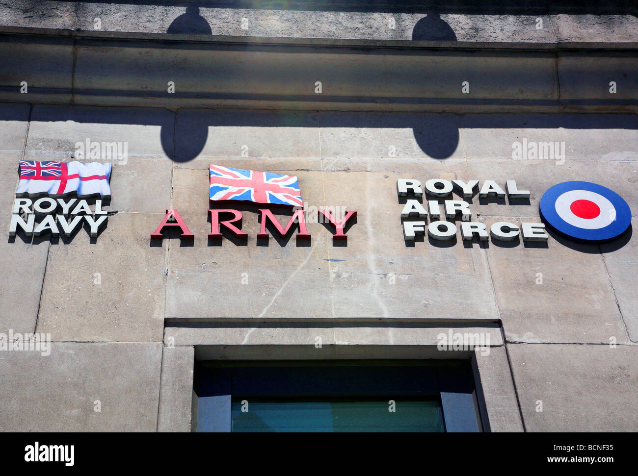 Armed forces careers office in central London Stock Photo
