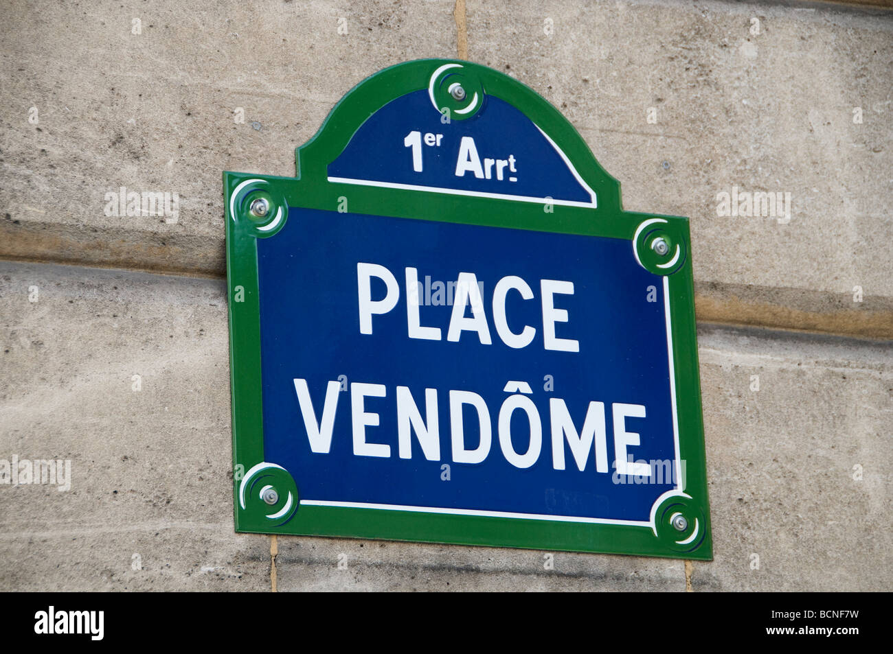Place Vendome Parisian Paris France jeweller Stock Photo