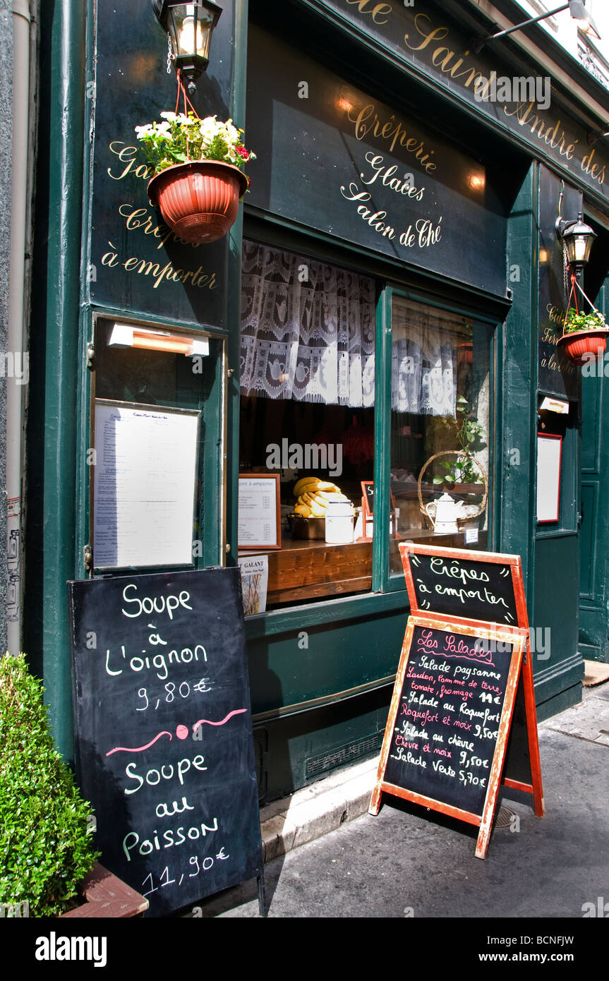 Paris France French Restaurant Cafe Bar Pub Stock Photo