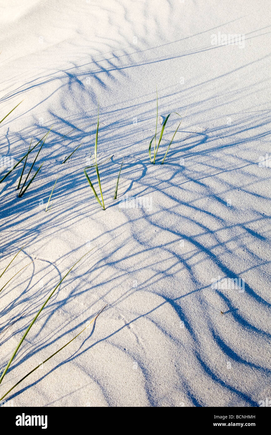 Sand dunes, late evening on the coast of North Uist, Scotland Stock Photo