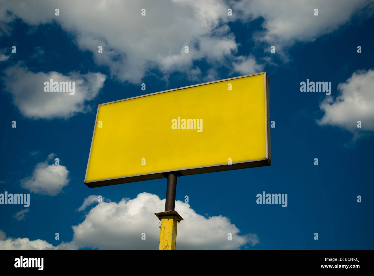 Photo illustration of a blank billboard in Williamsburg in the borough of Brooklyn in New York Stock Photo