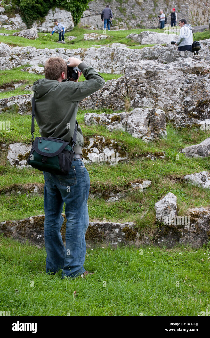 Photographer in Action, Cashel Ireland Stock Photo