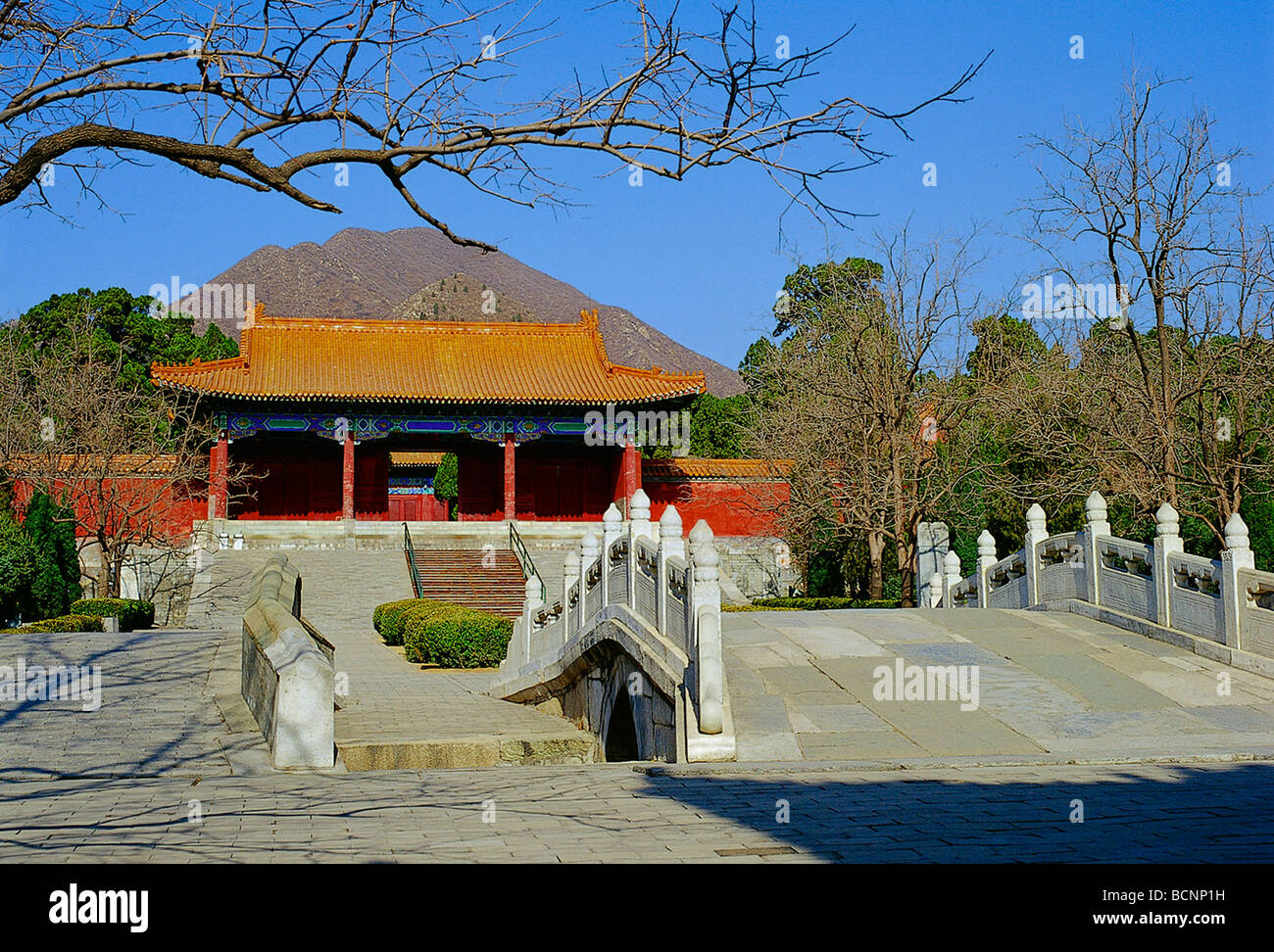 The Entrance To Zhao Ling Of Ming Tombs In Beijing China Stock Photo Alamy