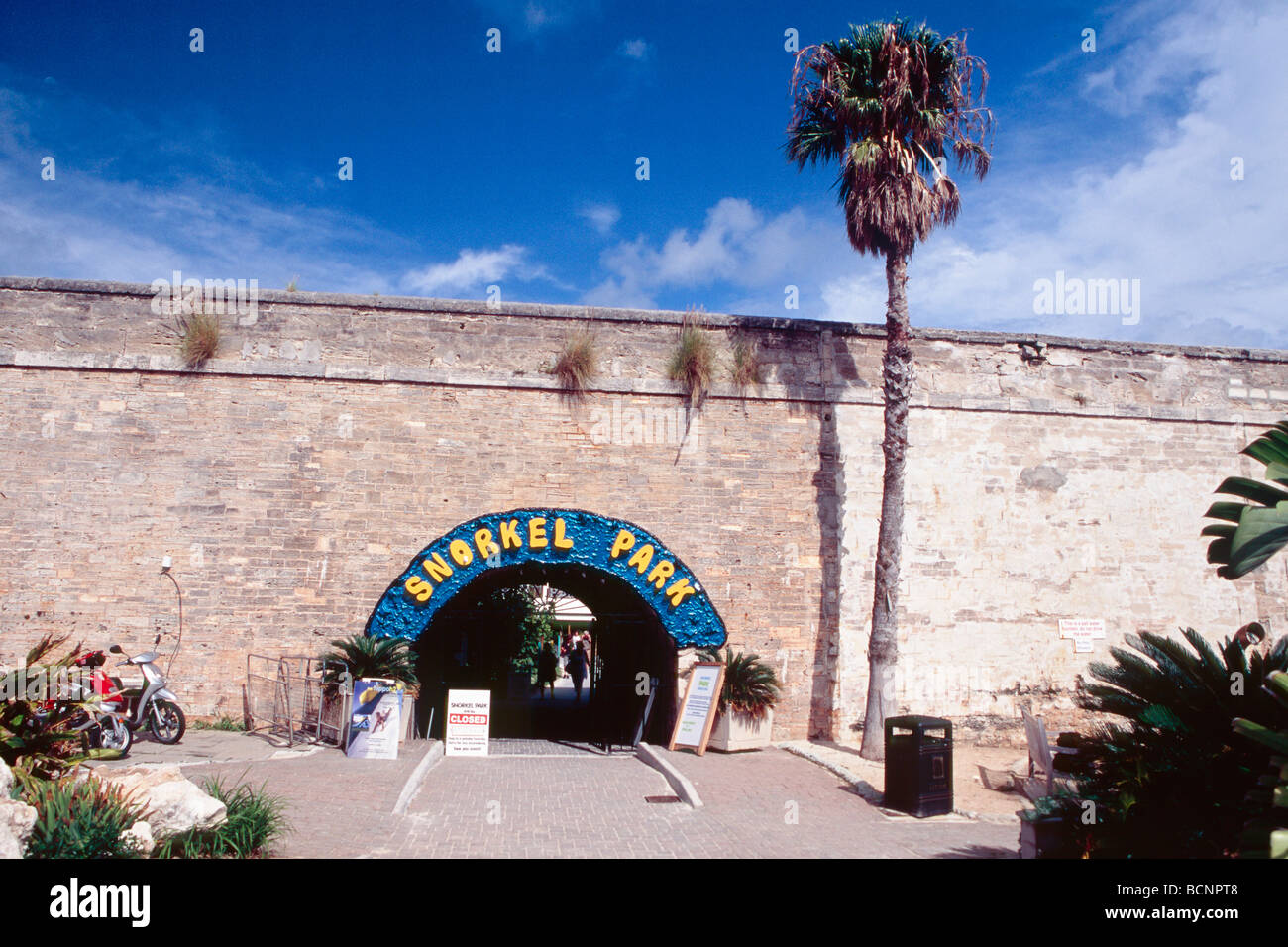 Entrance to the Snorkel Park Bermuda Stock Photo Alamy