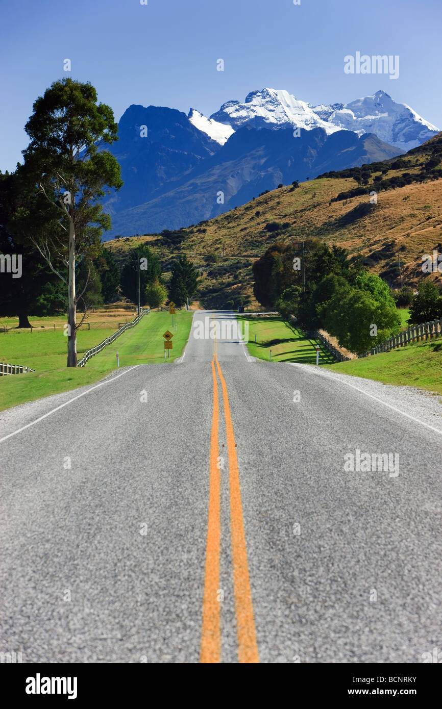 Road to Glenorchy, South Island, New Zealand Stock Photo