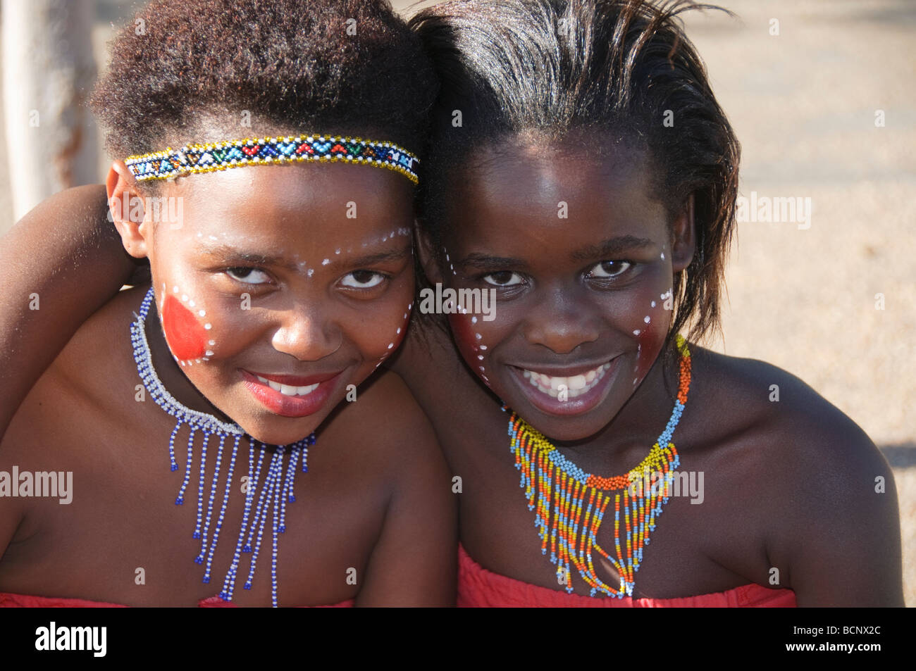 close up of pretty young performing artists in Cape Town South Africa Stock Photo