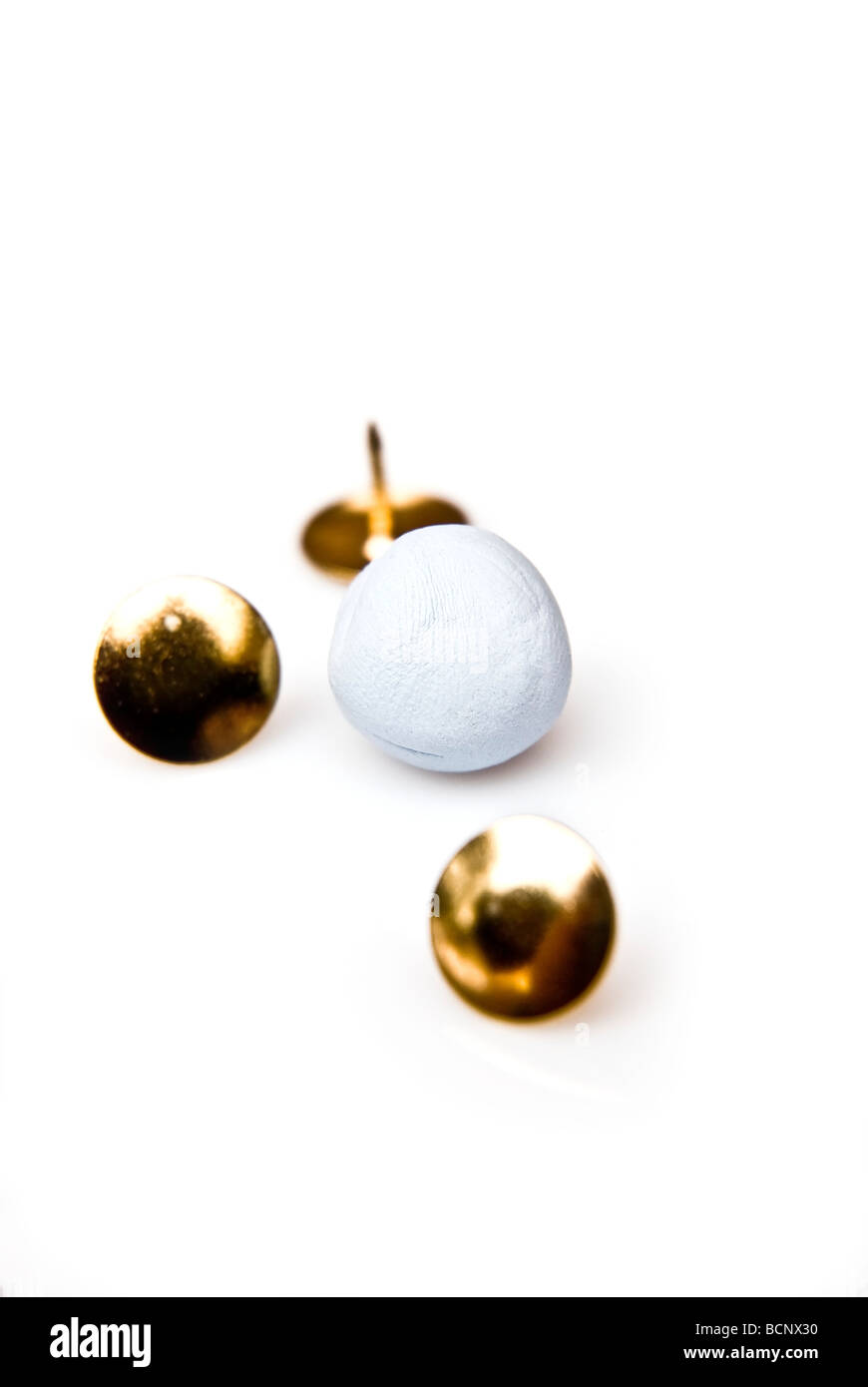 Blutack and pins Stock Photo Alamy