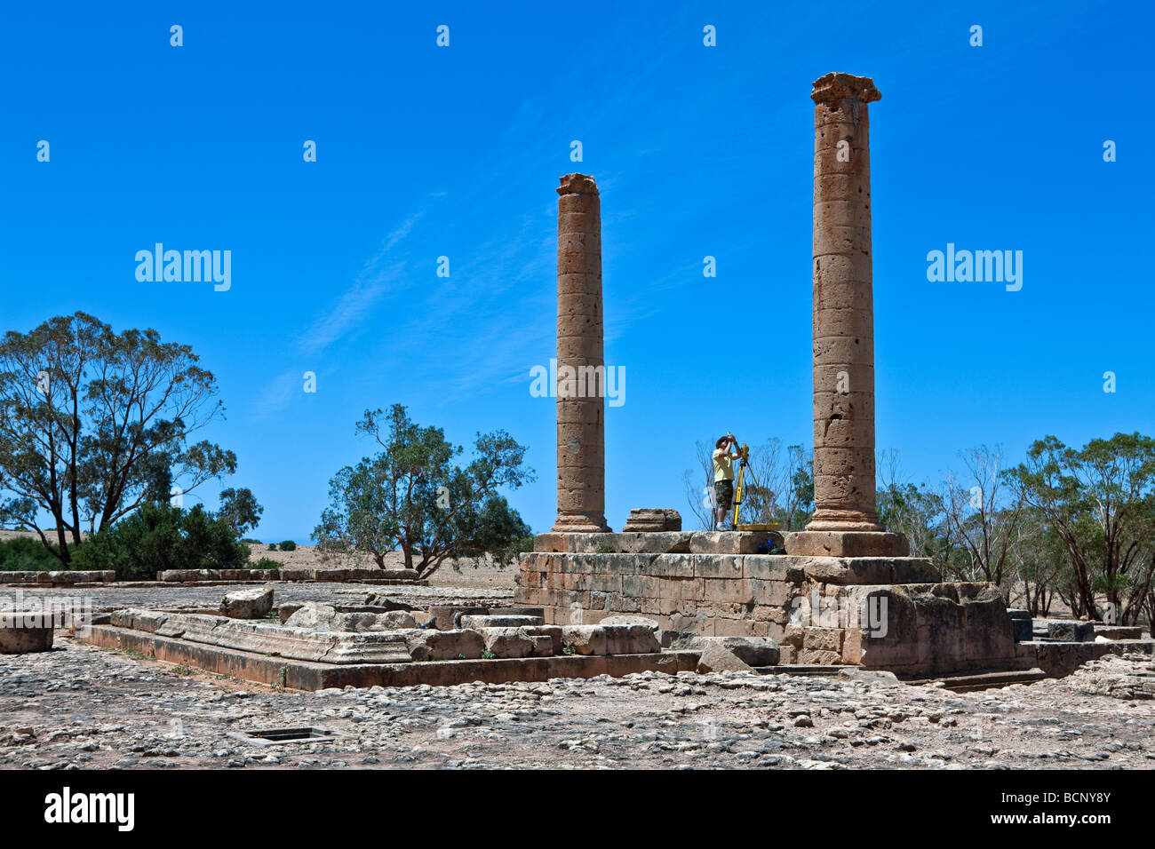 Libya the archaeological site of Tolemaide Stock Photo Alamy