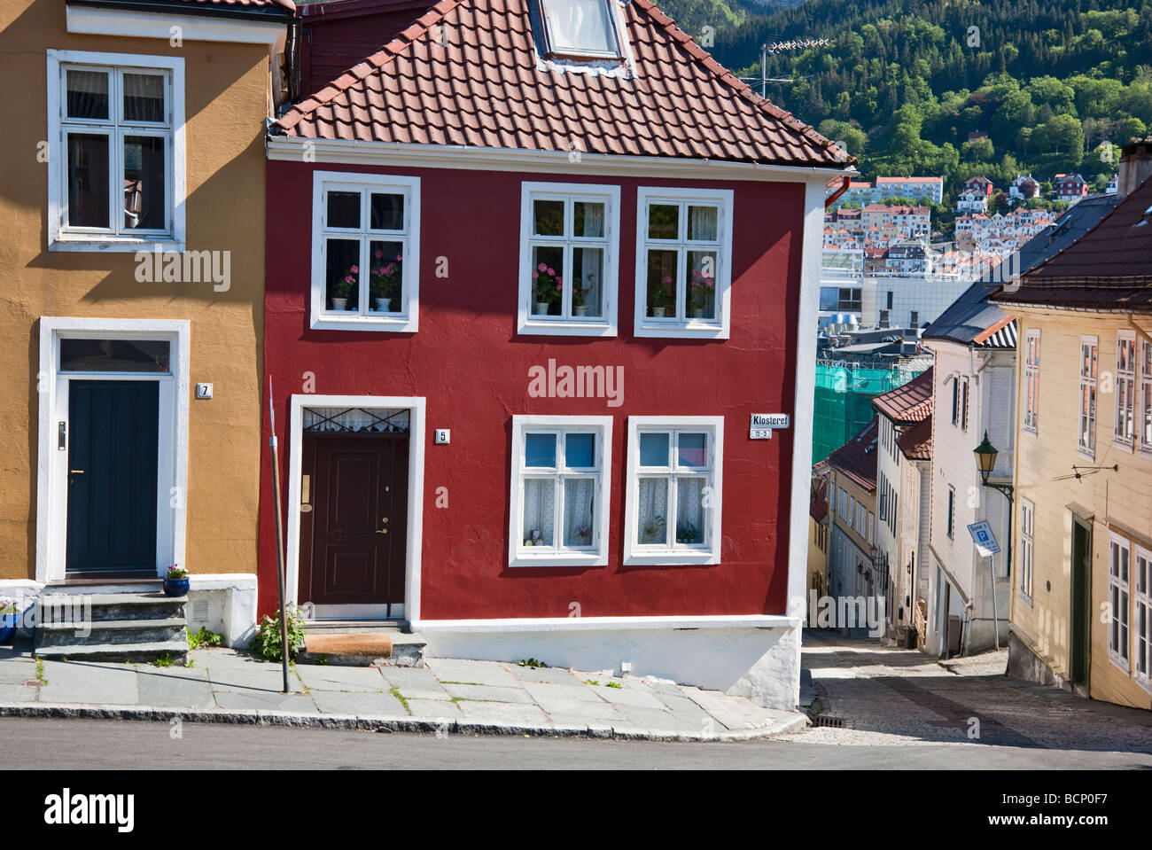 Town house in Bergen Norway Stock Photo Alamy
