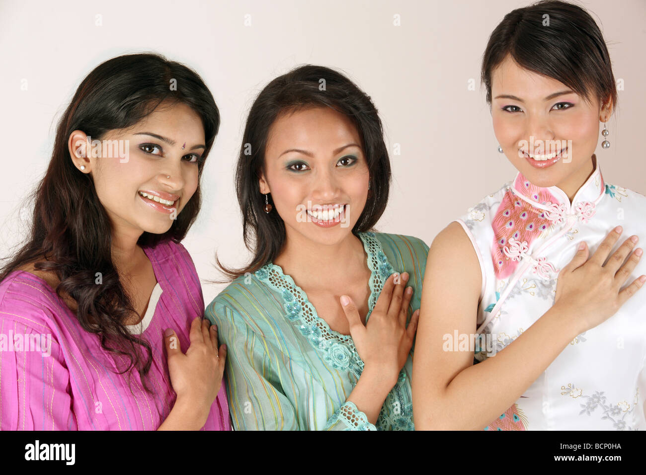 women with hand gesture welcome Stock Photo - Alamy