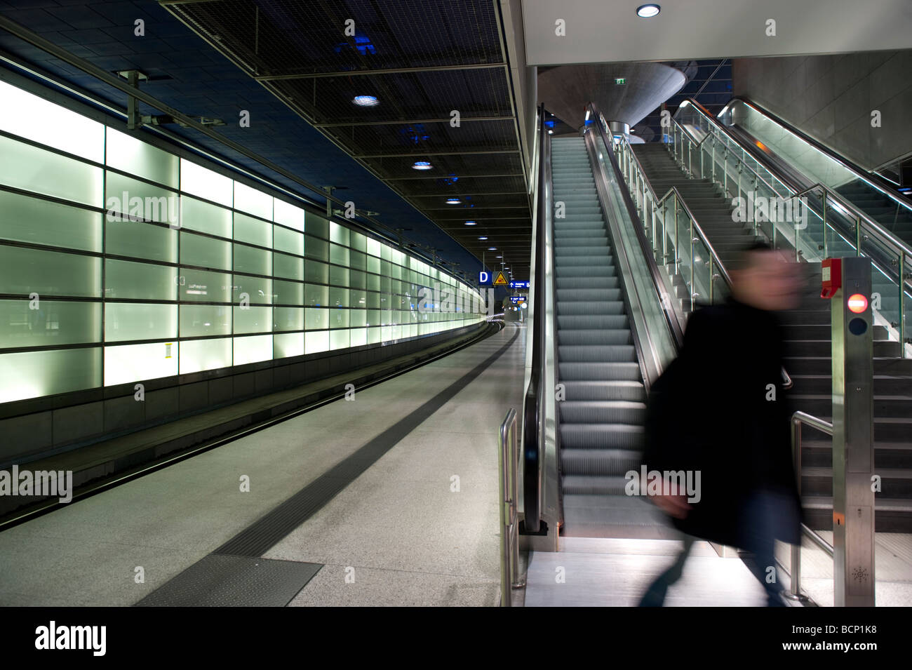 Interior of modern railway station at Potsdamer Platz in central Berlin Germany Stock Photo