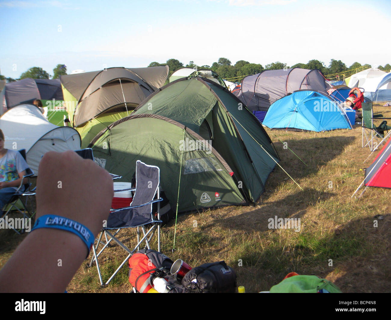 Family Camping Site Latitude 2009 Stock Photo Alamy