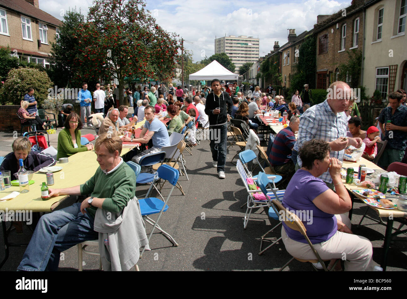 The Eden project Big Lunch Stock Photo