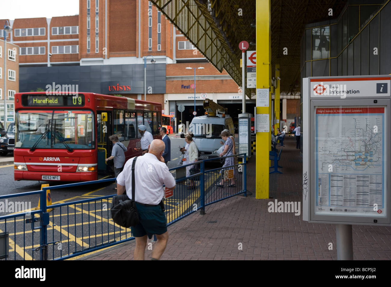 Uxbridge Bus Station Middlesex London England Stock Photo Alamy