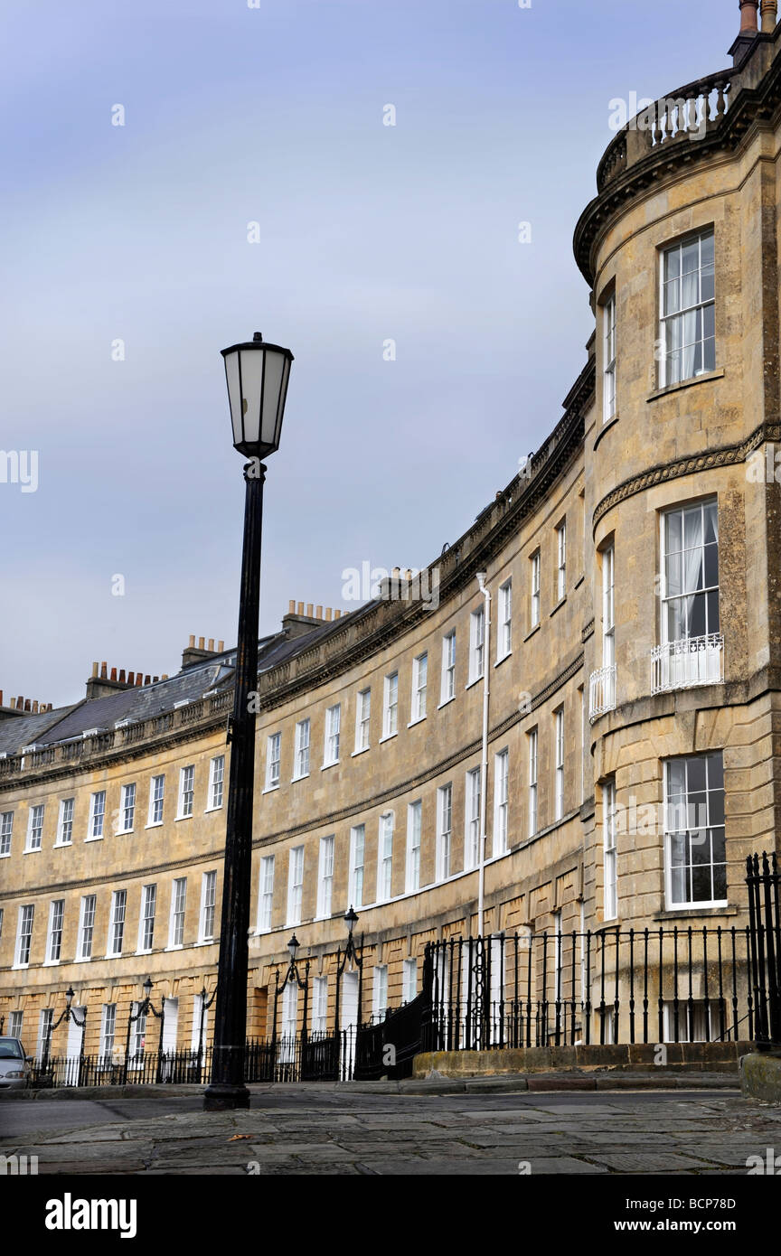 LANSDOWN CRESCENT IN THE CITY OF BATH UK Stock Photo