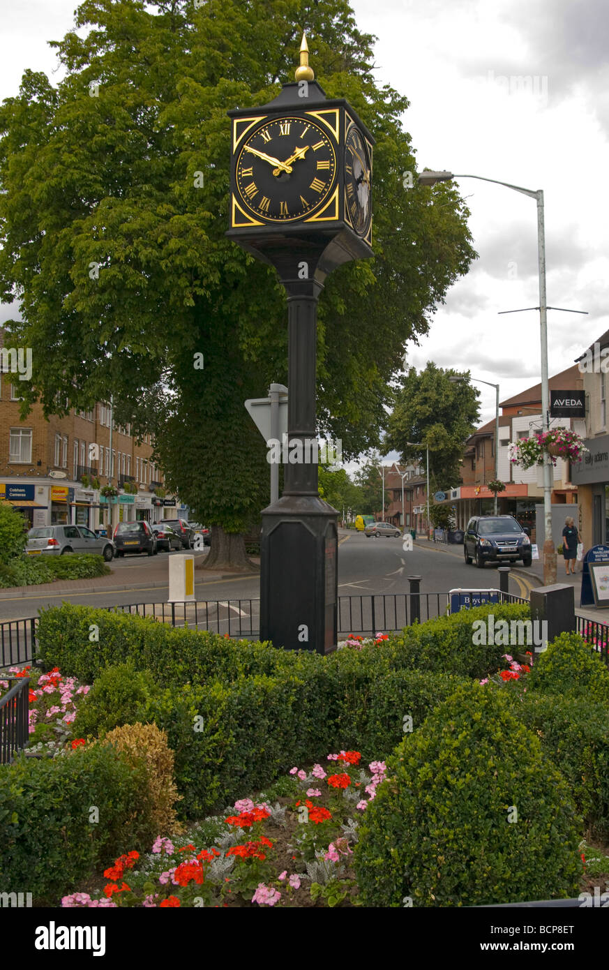 The Village Clock Cobham Surrey England Stock Photo Alamy