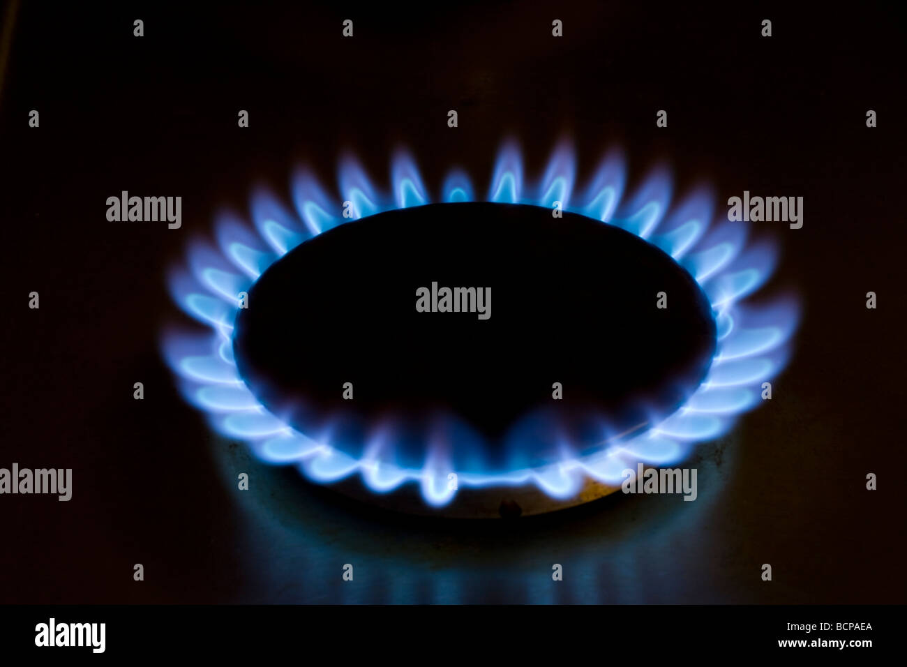 Gas hob ring Stock Photo Alamy