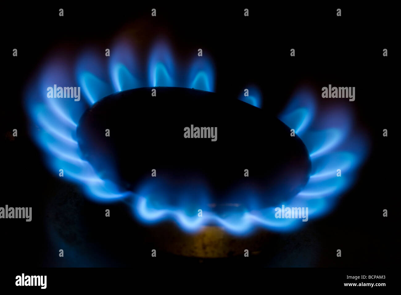 Gas hob ring Stock Photo Alamy