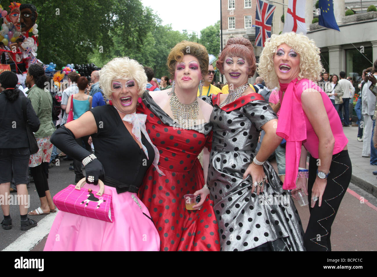 Groupl Of 4 Gaypride Cross Dressers Stock Photo 25078632 Alamy