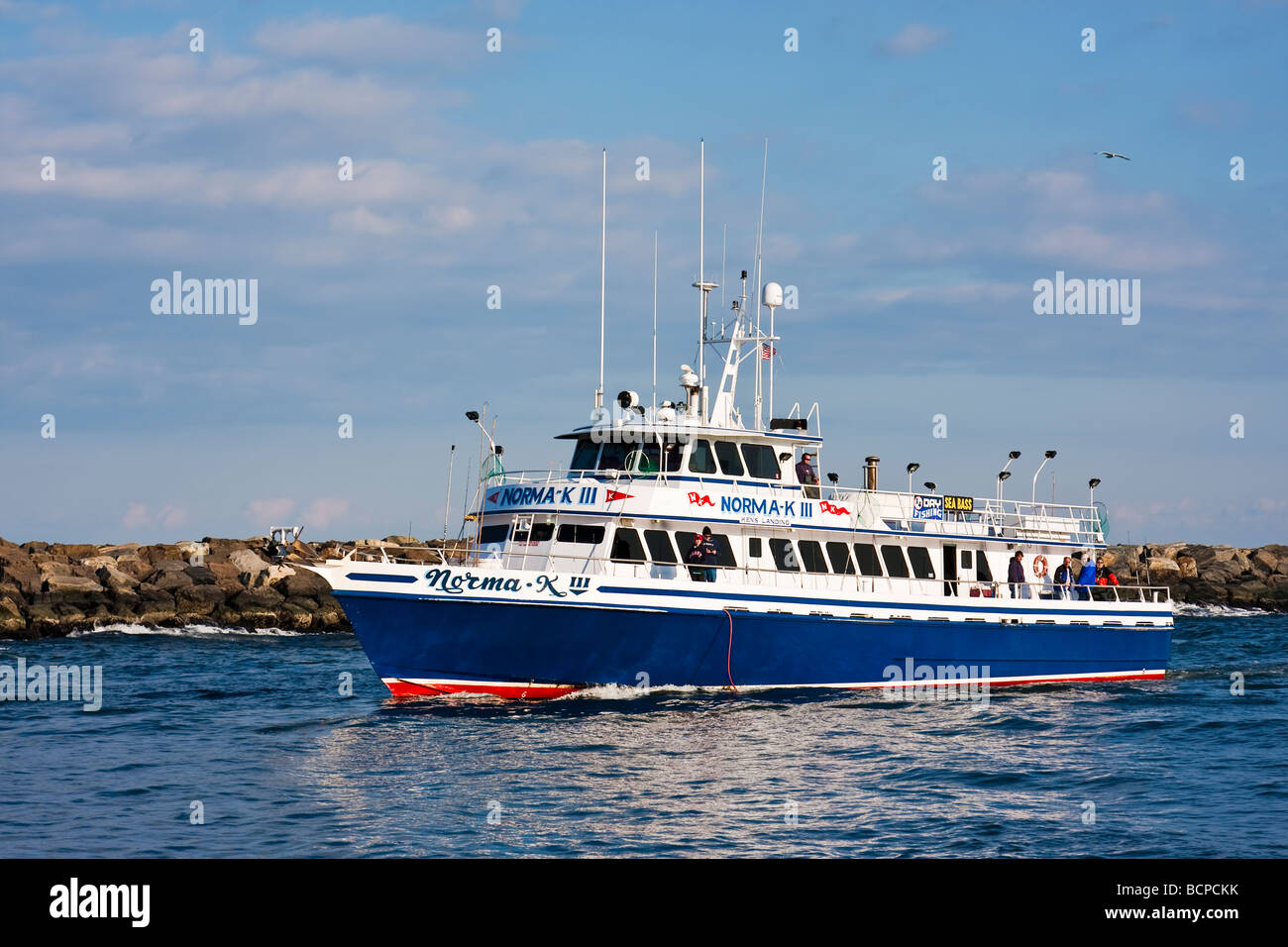 New Jersey Shark Charter Fishing Boat Sailing out of Point