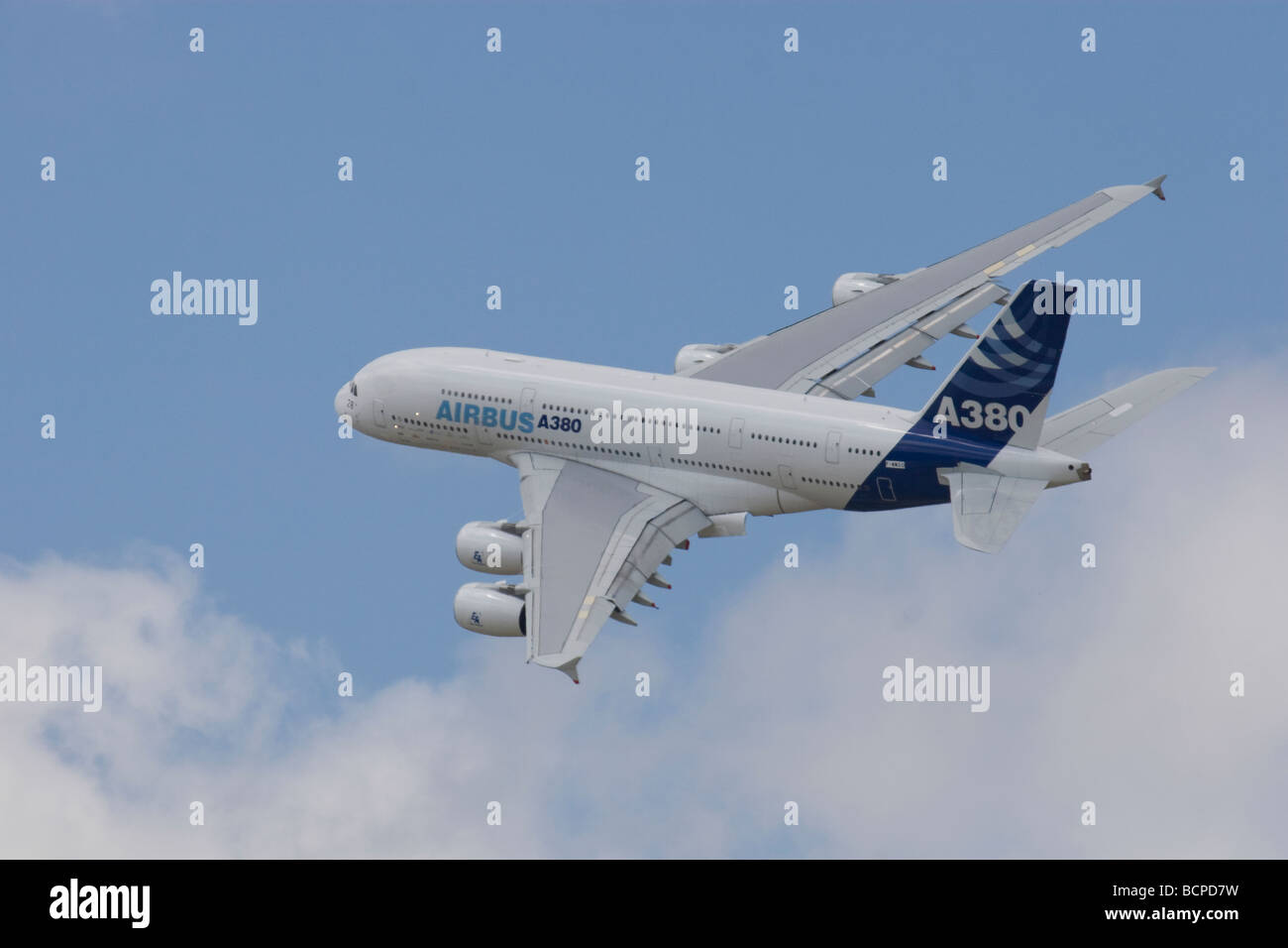 The Airbus A380, the world's largest passenger jet at the Paris Airshow Stock Photo