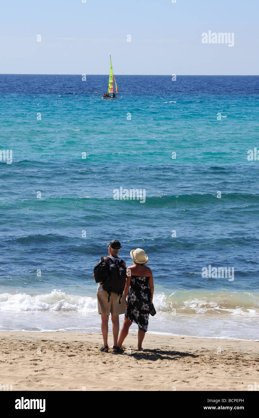 Retired couple on vacation Stock Photo