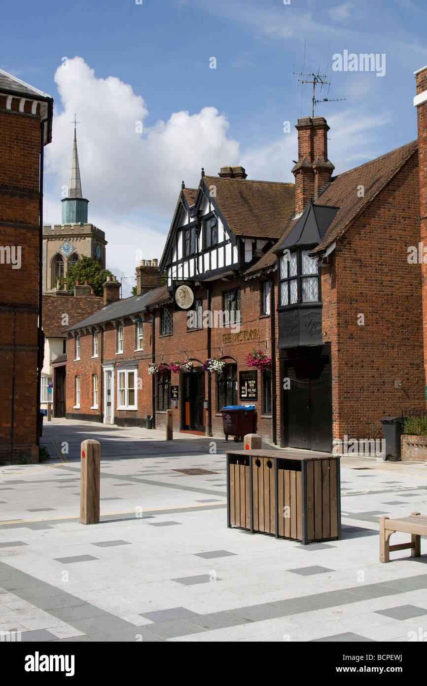 Baldock town centre high street hertfordshire england uk gb Stock Photo