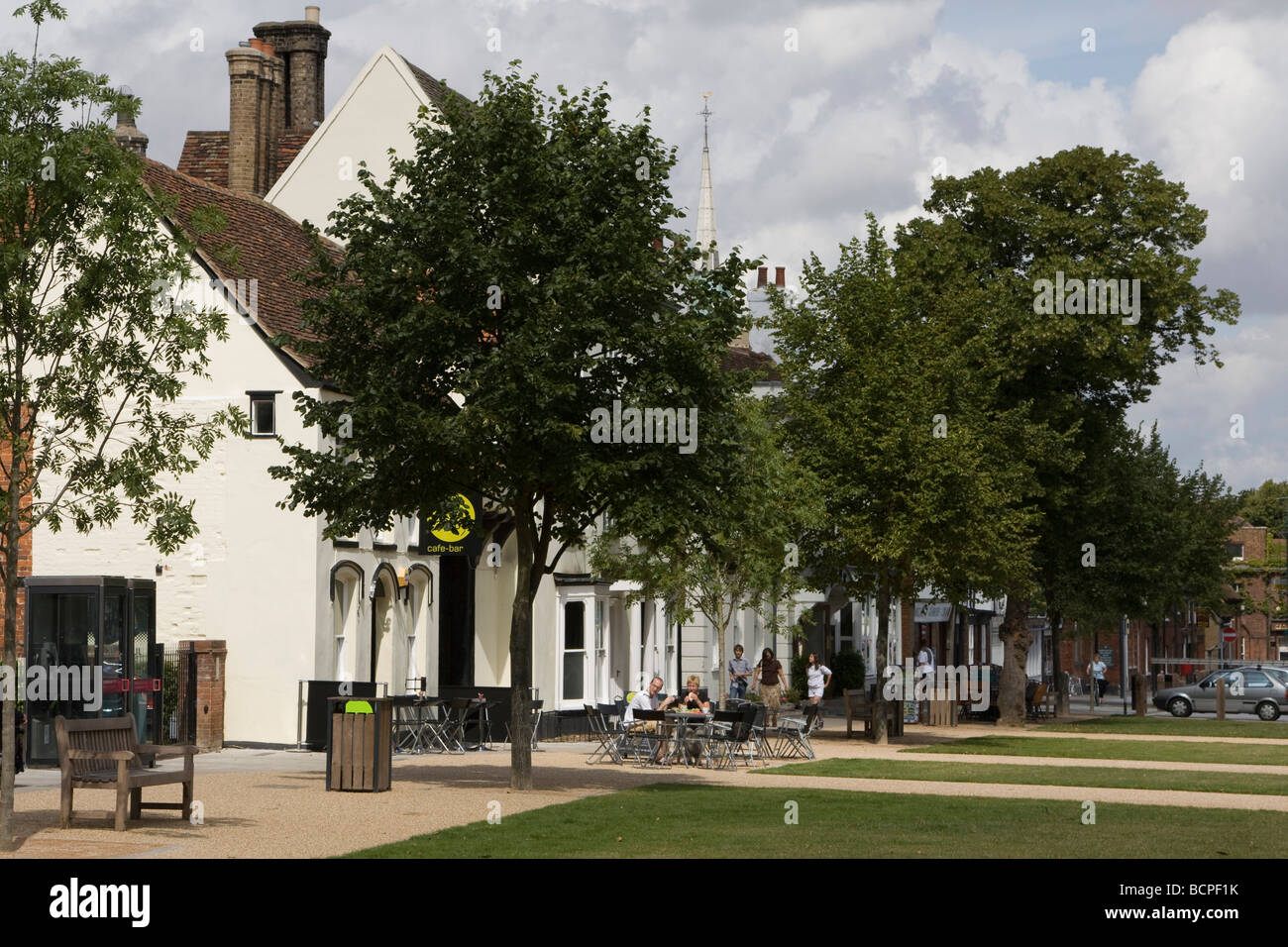 Baldock town centre high street hertfordshire england uk gb Stock Photo