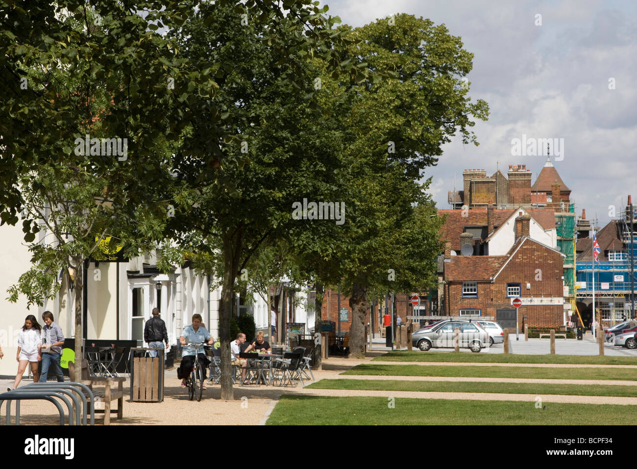 Baldock town centre high street hertfordshire england uk gb Stock Photo