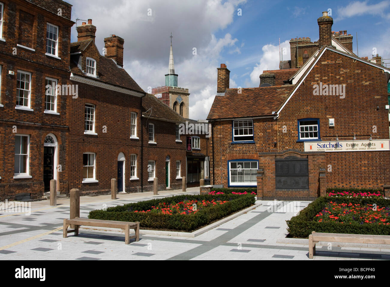Baldock town centre high street hertfordshire england uk gb Stock Photo