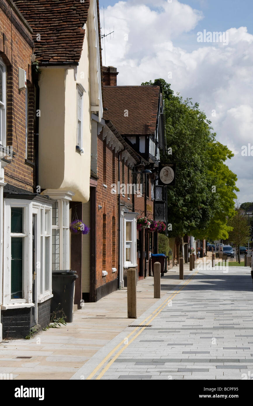 Baldock town centre high street hertfordshire england uk gb Stock Photo
