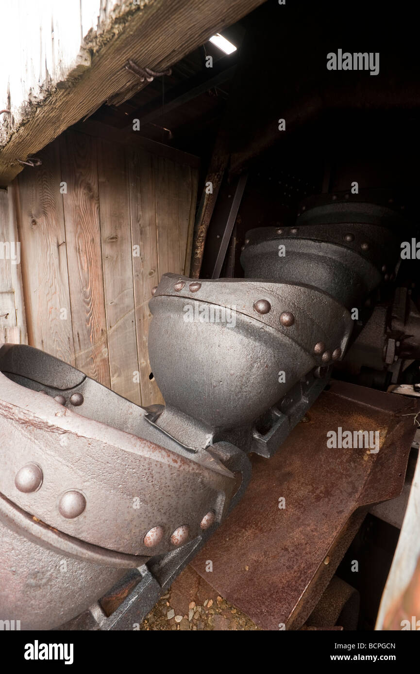 CONVEYOR BELT OF DREDGE BUCKETS Stock Photo Alamy