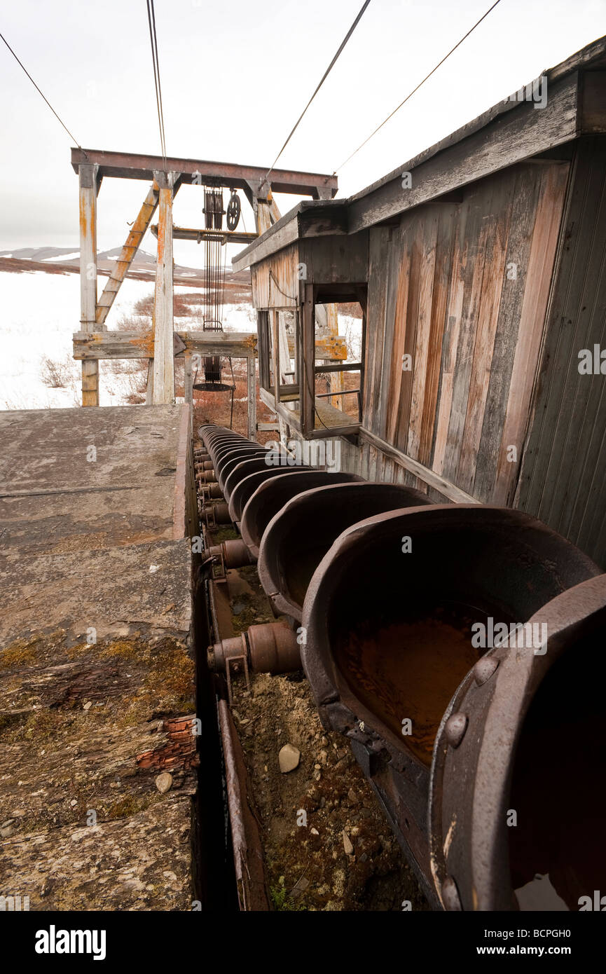 CONVEYOR BELT OF DREDGE BUCKETS Stock Photo Alamy