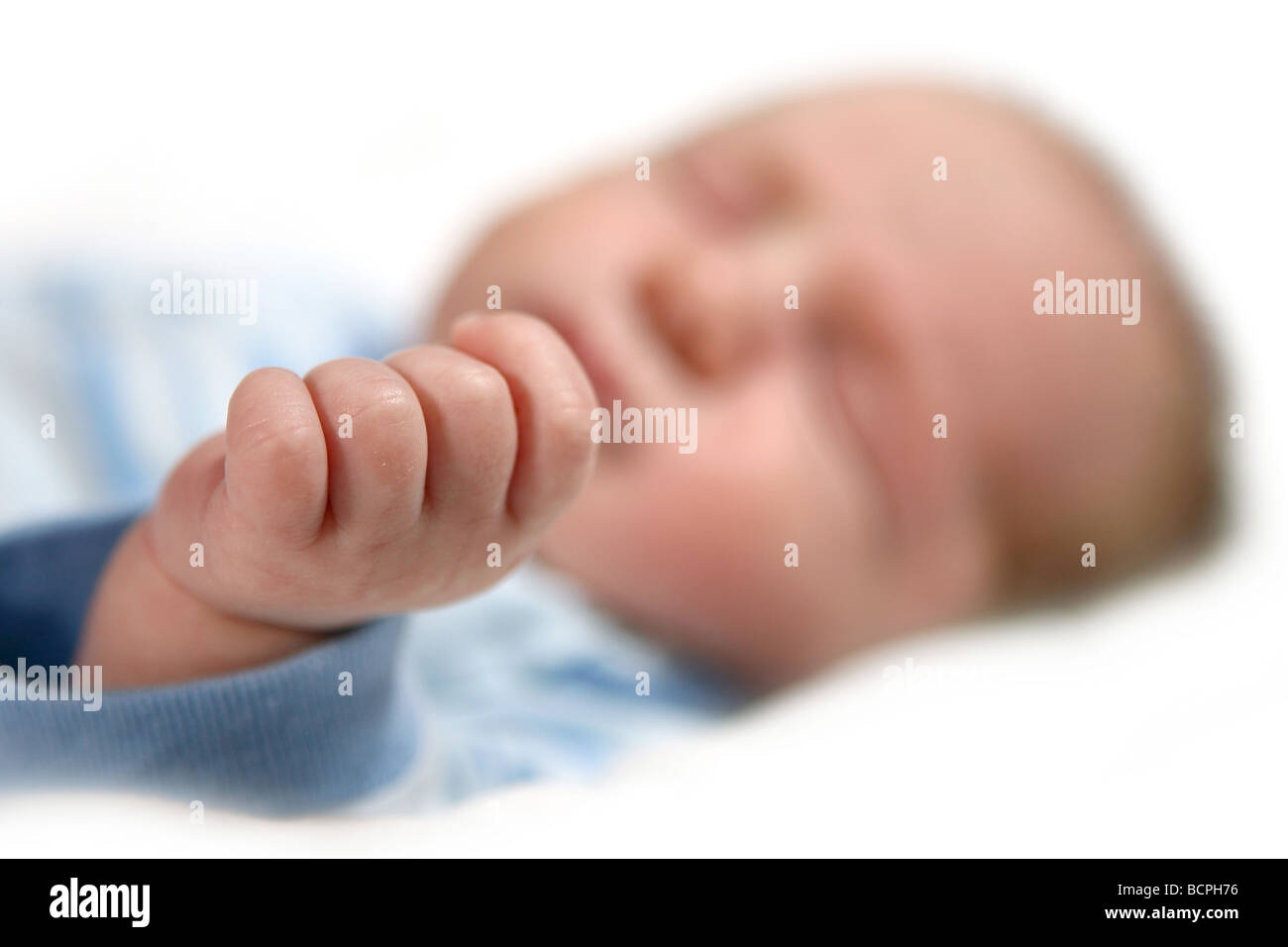 Extreme Depth of Field Image of a Baby Boys Hand Stock Photo