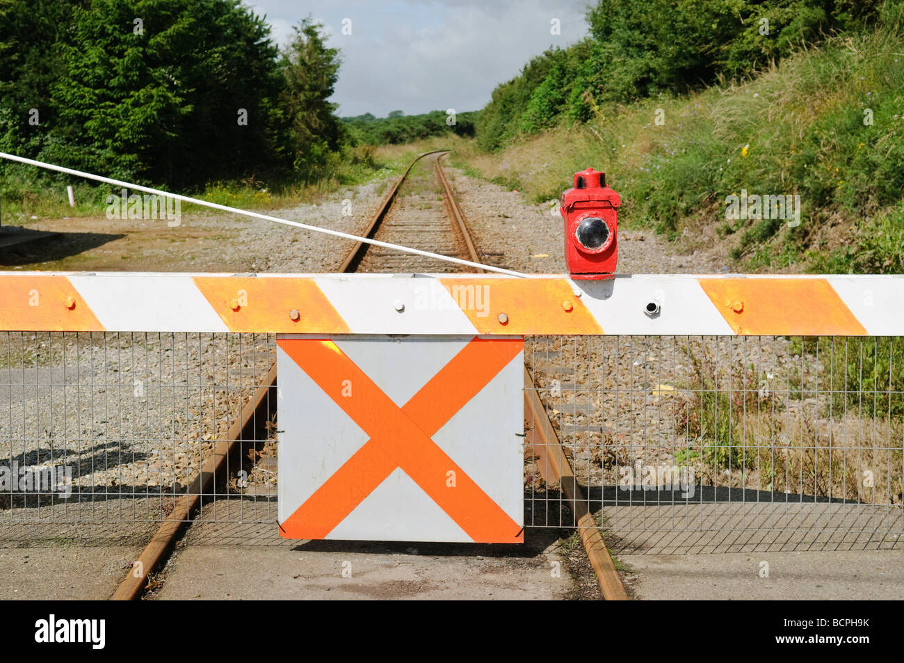 Level Crossing With Barrier Sign High Resolution Stock Photography and Images Alamy