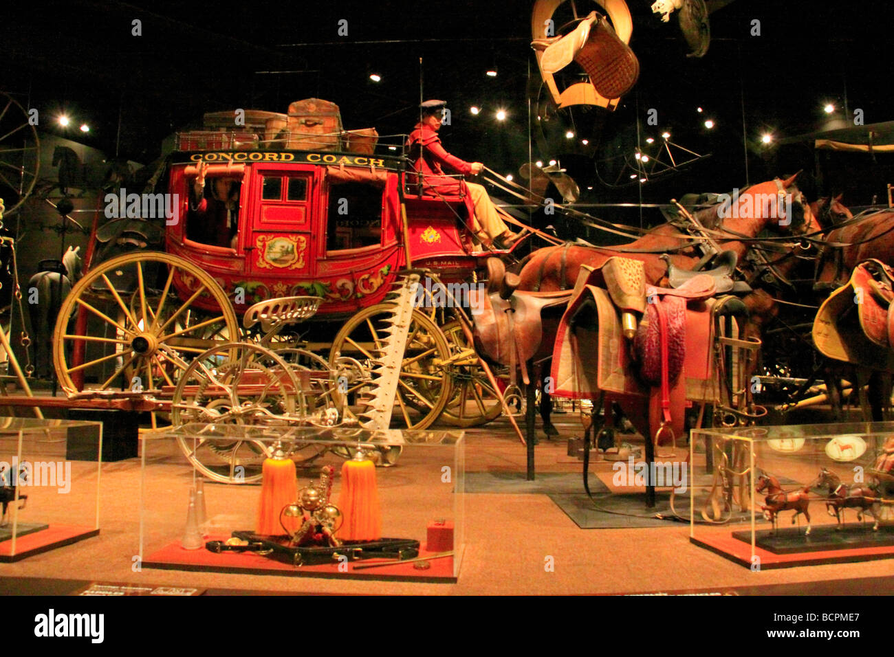 Carriage exhibit at International Museum of the Horse Kentucky Horse Park Lexington Kentucky Stock Photo