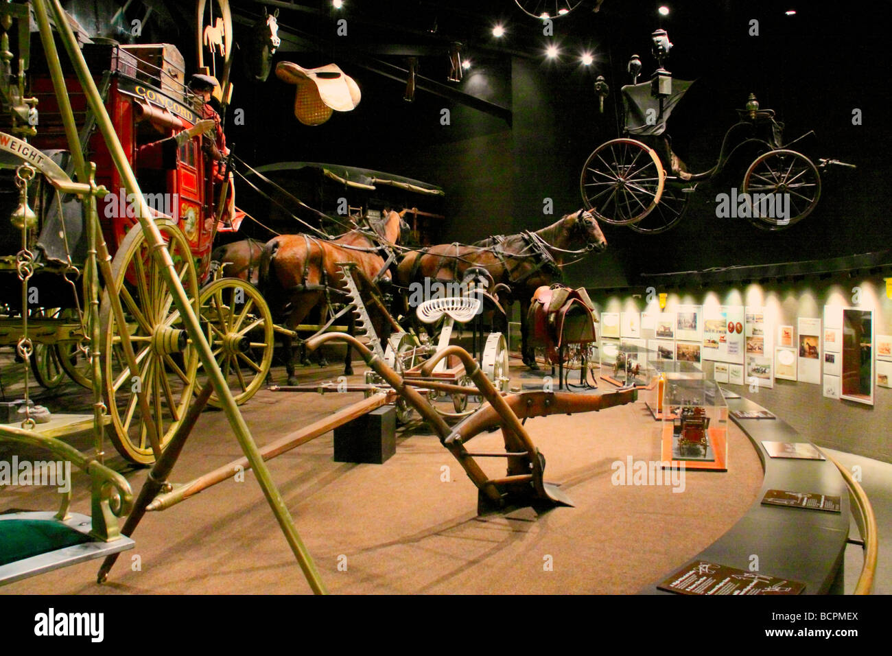 Carriage exhibit at International Museum of the Horse Kentucky Horse Park Lexington Kentucky Stock Photo