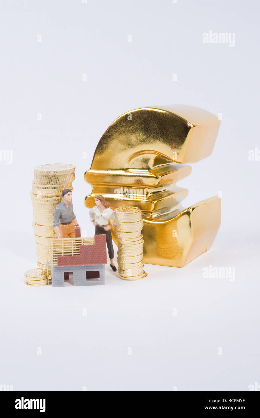 Wohnbaufinanzierung Financing of Property Stock Photo