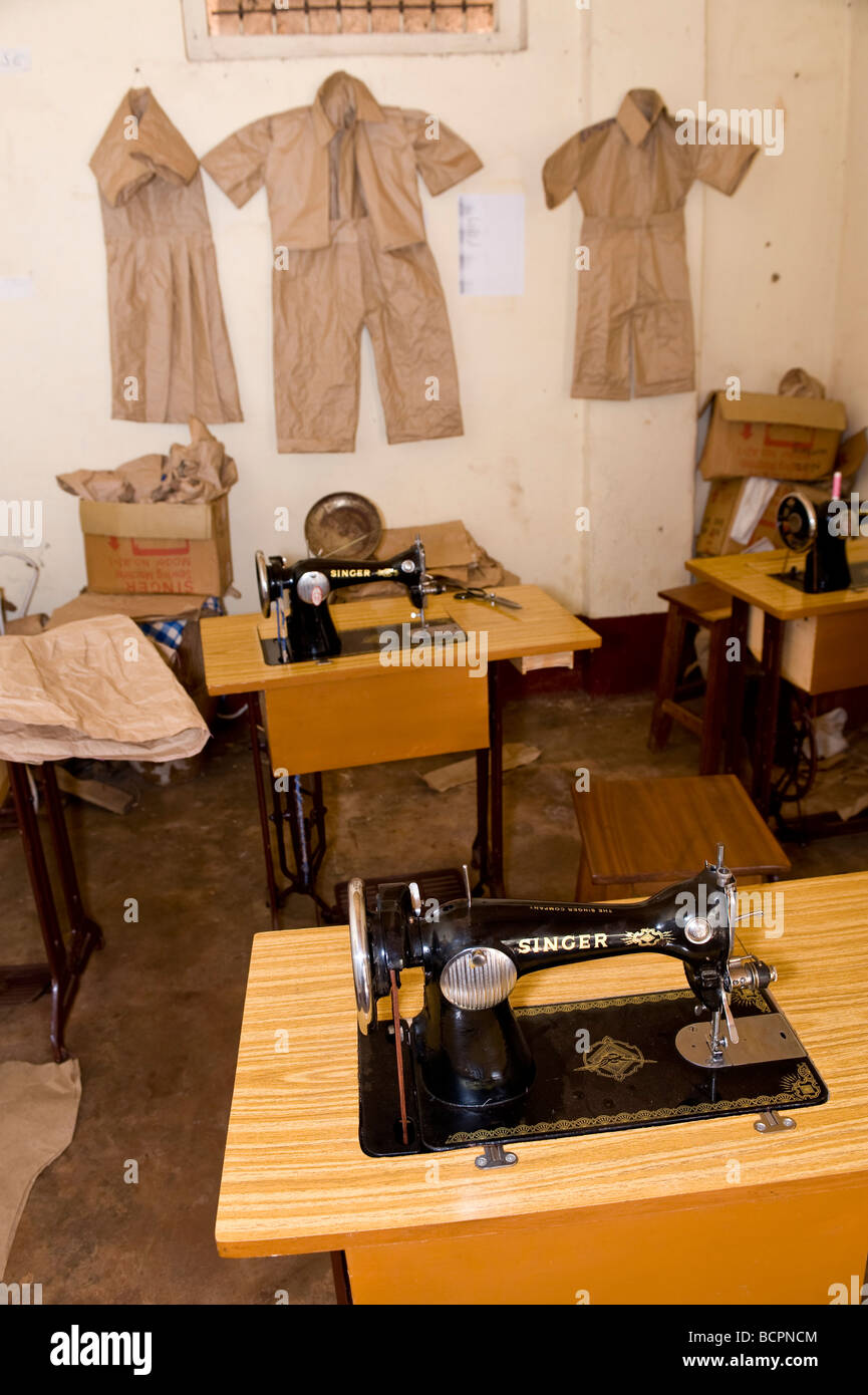 Singer sewing machines in in Jinja Uganda Africa Stock Photo