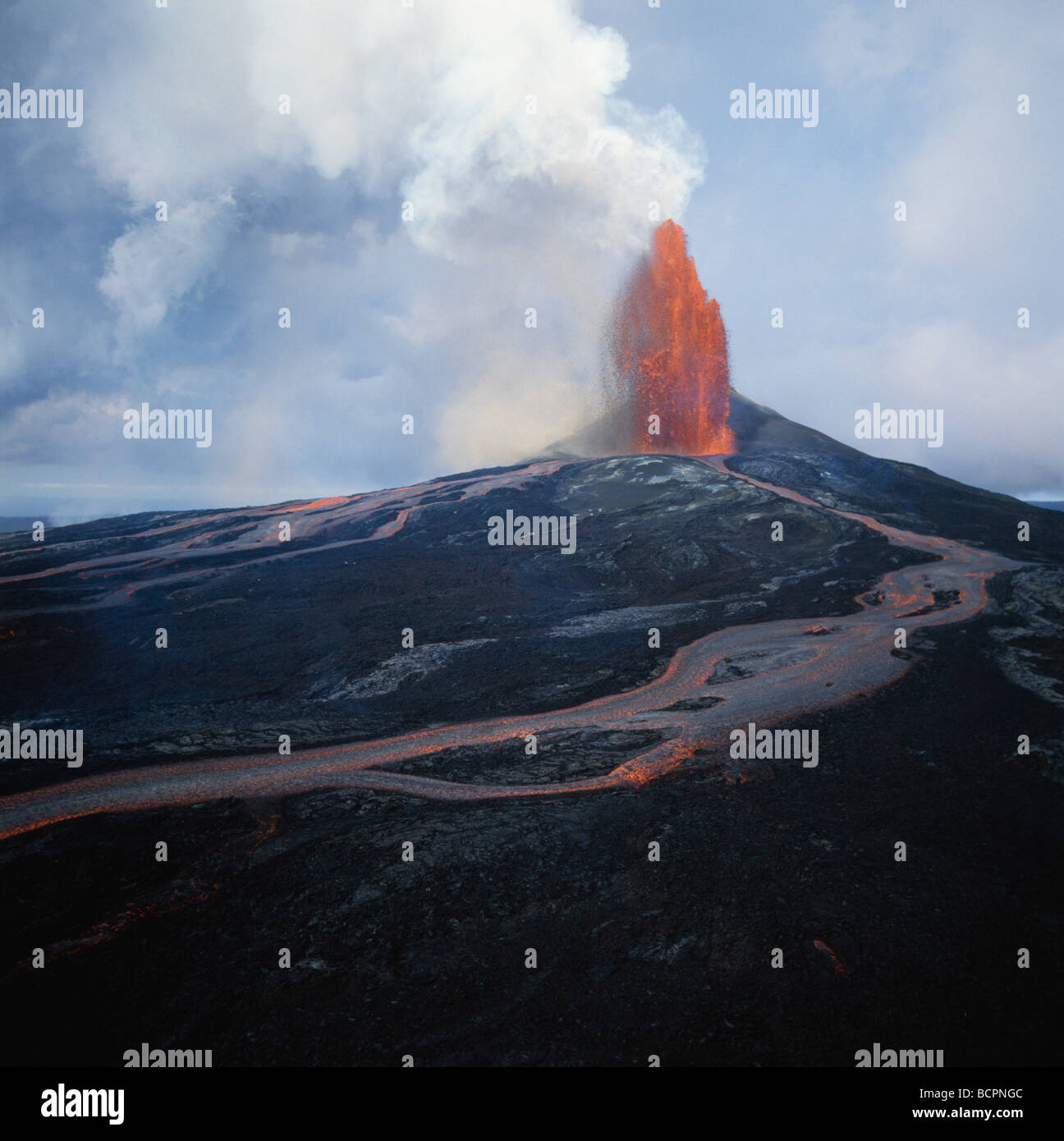 Lava fountain Kilauea Volcano Island of Hawaii Stock Photo - Alamy